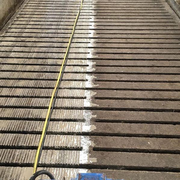 Spaltenboden aufrauen Vorher Nachher Vergleich vom Spaltenboden aufrauen